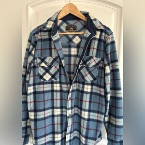 Woolrich Blue and White Plaid Men's Shirt